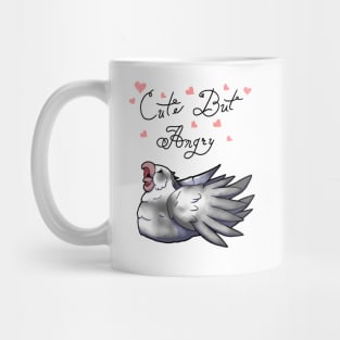 Cute But Angry (White and grey tiel) Mug